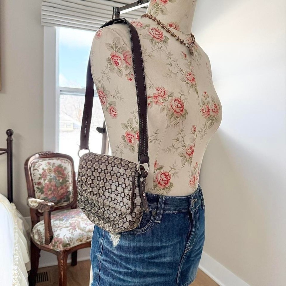 Geometric purse ‎ y2k brown geometric mini crossbody bag - Picture 2 of 6